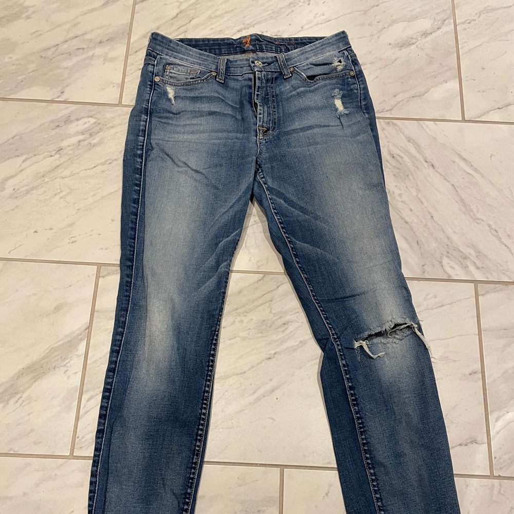 7 For All Mankind Mid Rise Skinny Jean